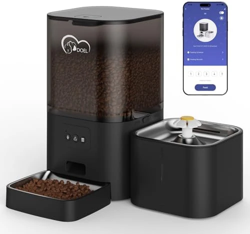 2.4GHz WiFi Automatic Cat Feeder and Water Fountain — Automatic Pet Feeder, DOEL