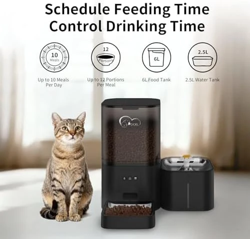 2.4GHz WiFi Automatic Cat Feeder and Water Fountain — Automatic Pet Feeder, DOEL