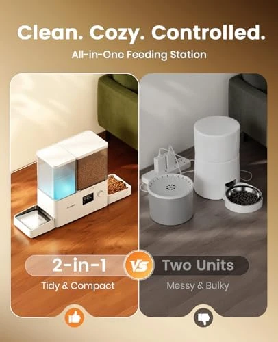 Automatic Cat Feeder and Water Dispenser — Automatic Pet Feeder, oneisall