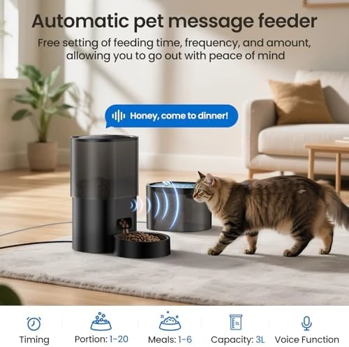 Automatic Cat Feeder and Water Fountain 2-in-1 — Automatic Pet Feeder, Evoliq