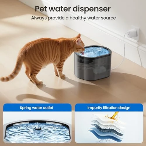 Automatic Cat Feeder and Water Fountain 2-in-1 — Automatic Pet Feeder, Evoliq