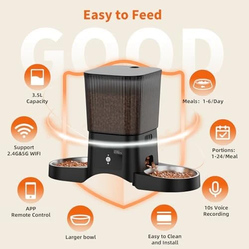 Automatic Cat Feeder for 2 Cats — Automatic Pet Feeder, HoneyGuaridan