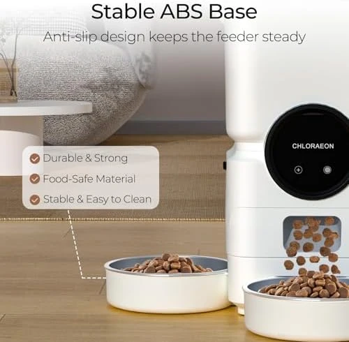 Automatic Cat Feeder for 3 Cats with Slow Feed, 6L Smart WiFi Pet Feeder — Automatic Pet Feeder, Chloraeon