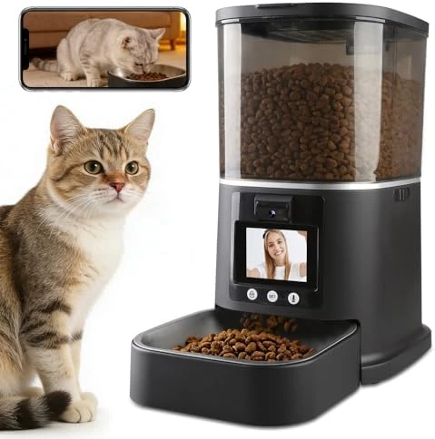 Automatic Cat Feeder with Camera and Two-Way Audio — Automatic Pet Feeder, NUANTU