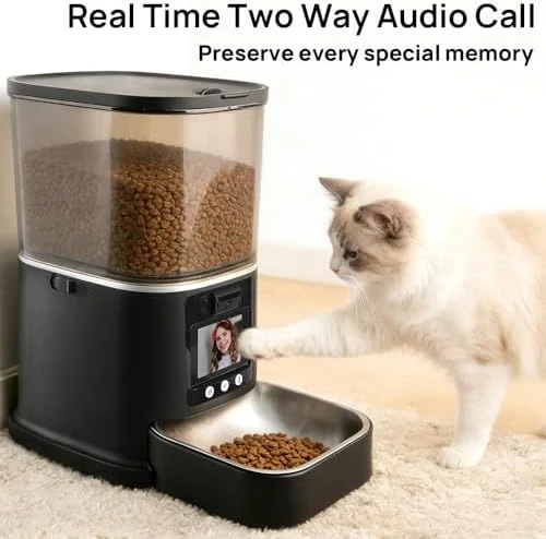 Automatic Cat Feeder with Camera and Two-Way Audio — Automatic Pet Feeder, NUANTU