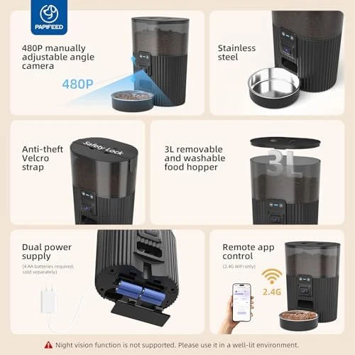 Automatic Cat Feeder with Camera — Automatic Pet Feeder, PAPIFEED