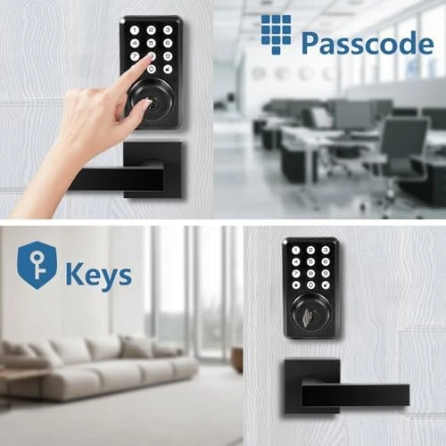 Keyless Entry Door Lock with Handle Set — Smart Lock, XIANJU