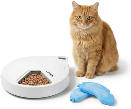 Automatic 5 Bowl Digital Timer-Controlled Pet Feeder — Automatic Pet Feeder, Cat Mate