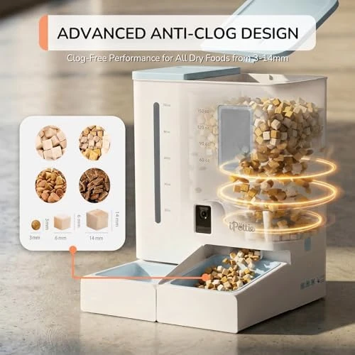 Automatic Cat Feeder and Water Dispenser with 2K Camera — Automatic Pet Feeder, iPettie