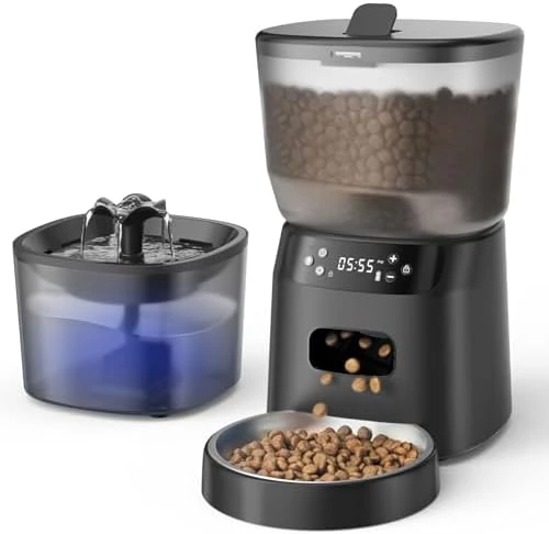 Automatic Cat Feeder and Water Fountain Set — Automatic Pet Feeder, CORGOTE