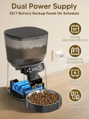 Automatic Cat Feeder and Water Fountain Set — Automatic Pet Feeder, CORGOTE