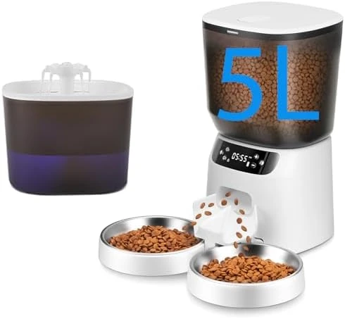 Automatic Cat Feeder and Water Fountain Set — Automatic Pet Feeder, CORGOTE