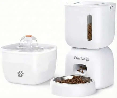 Automatic Cat Feeder and Water Fountain Set — Automatic Pet Feeder, Furriva