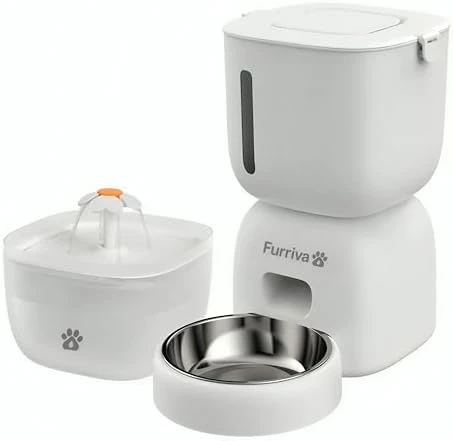 Automatic Cat Feeder and Water Fountain Set — Automatic Pet Feeder, Furriva