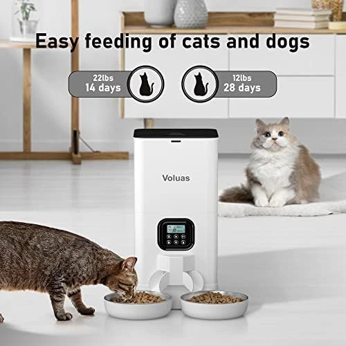 Automatic Cat Feeder for Two Cats — Automatic Pet Feeder, Voluas