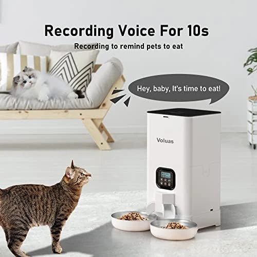 Automatic Cat Feeder for Two Cats — Automatic Pet Feeder, Voluas