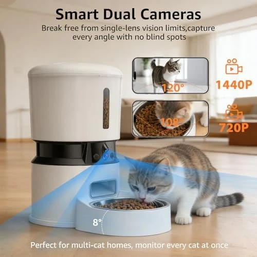 Automatic Cat Feeder with 2K Dual Cameras — Automatic Pet Feeder, BlissBlaze