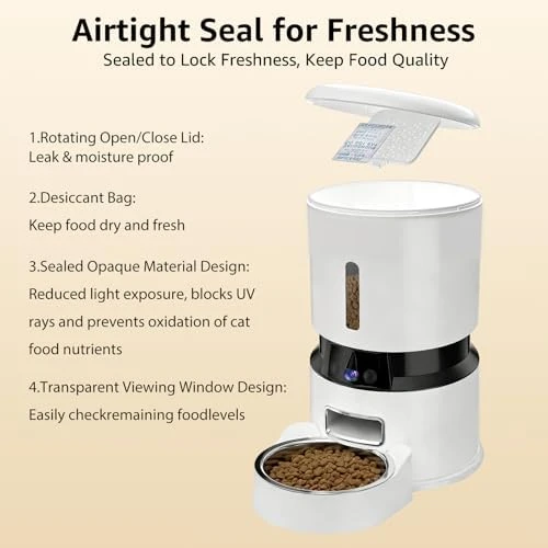 Automatic Cat Feeder with 2K Dual Cameras — Automatic Pet Feeder, BlissBlaze
