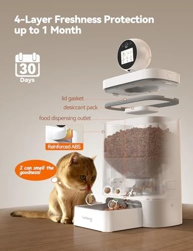 Automatic Cat Feeder with Camera — Automatic Pet Feeder, FEELNEEDY