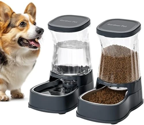 Automatic Dog Water Dispenser & Food Feeder Set — Automatic Pet Feeder, Gardner Pet