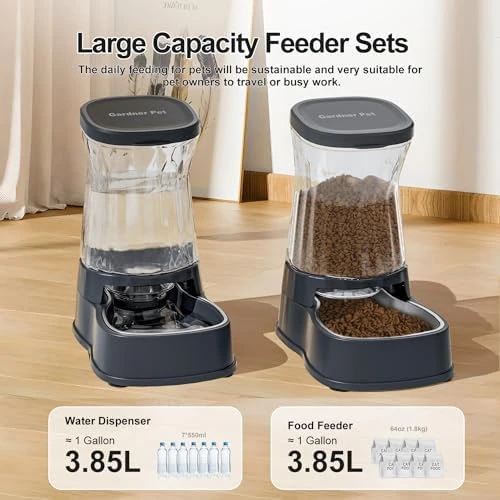 Automatic Dog Water Dispenser & Food Feeder Set — Automatic Pet Feeder, Gardner Pet