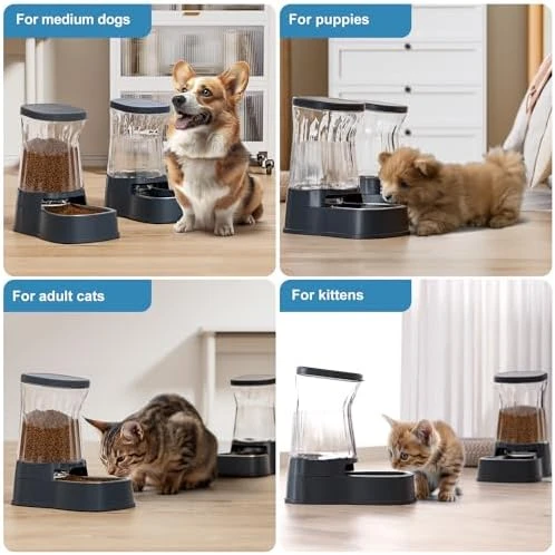 Automatic Dog Water Dispenser & Food Feeder Set — Automatic Pet Feeder, Gardner Pet