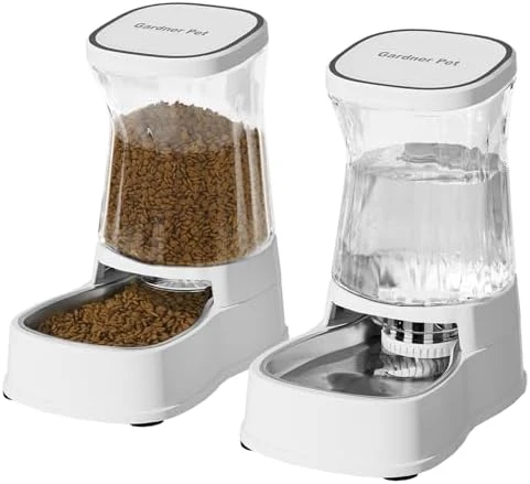 Automatic Dog Water Dispenser & Food Feeder Set — Automatic Pet Feeder, Gardner Pet