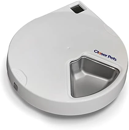 C500 5 Bowl Digital Timer-Controlled Automatic Pet Feeder - 5-Meal Feeder with Stainless Steel Bowl and Ice Packs — Automatic Pet Feeder, Closer Pets