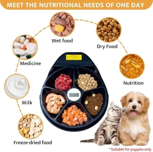 Cat Wet Food Automatic Feeder with Cooling — Automatic Pet Feeder, SAROSORA