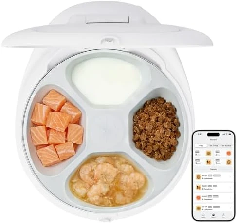 Cat Wet Food Automatic Feeder with Cooling — Automatic Pet Feeder, SAROSORA