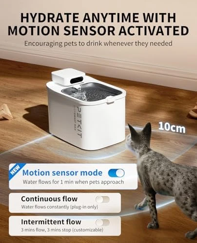 Cordless Cat Water Fountain with Motion Sensor — Cat Water Fountain, PETKIT