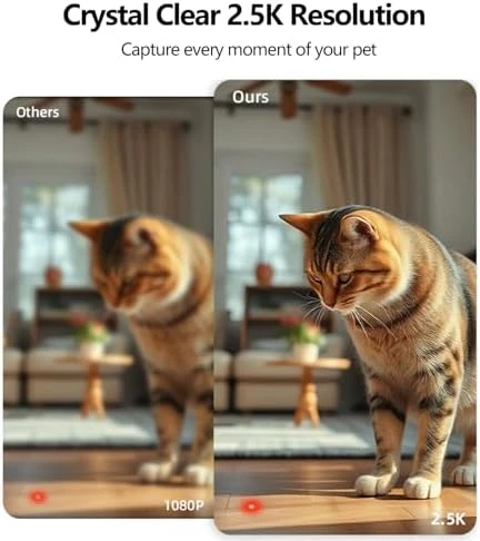 Indoor Pet Camera with Laser Toy — Automatic Cat Toy, VILLA ART