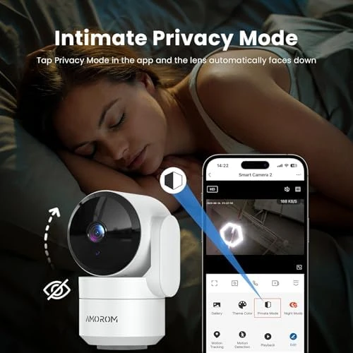 Indoor Security Camera 360° with Pan/Tilt — Security Camera, AMOROM