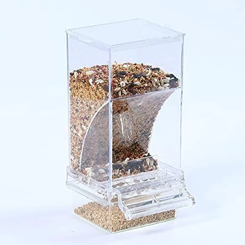 No Mess Bird Cage Feeder with Perch — Smart Bird Feeder, Hamiledyi
