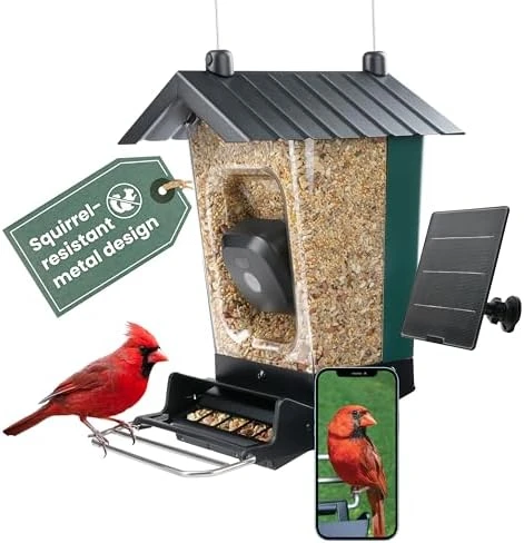 Solar Powered Smart Bird Feeder with Camera — Smart Bird Feeder, Perky-Pet