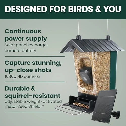 Solar Powered Smart Bird Feeder with Camera — Smart Bird Feeder, Perky-Pet