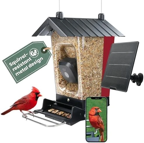 Solar Powered Smart Bird Feeder with Camera — Smart Bird Feeder, Perky-Pet