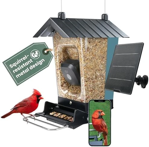 Solar Powered Smart Bird Feeder with Camera — Smart Bird Feeder, Perky-Pet
