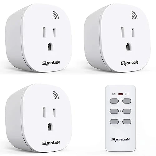 Remote Control Outlet Wireless Light Switch Kit — Smart Plug, Syantek