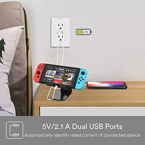 Smart In-Wall Outlet with USB Ports — Smart Plug, iLintek