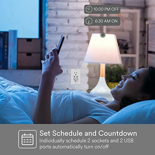 Smart In-Wall Outlet with USB Ports — Smart Plug, iLintek
