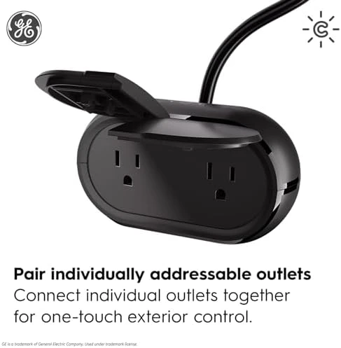 Smart Plug, Outdoor Bluetooth and Wi-Fi Outlet Socket, Weather Resistant Plug — Smart Plug, Cync