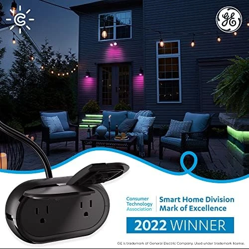 Smart Plug, Outdoor Bluetooth and Wi-Fi Outlet Socket, Weather Resistant Plug — Smart Plug, Cync