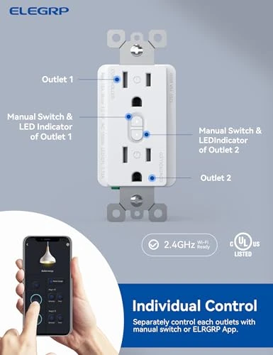 Smart Plug, Smart In-Wall Outlet with Energy Monitoring — Smart Plug, ELEGRP