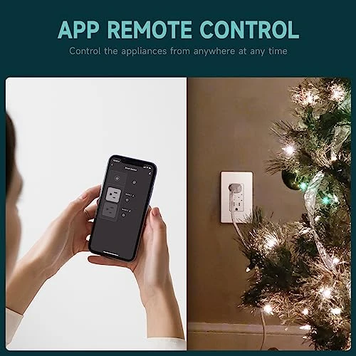 Smart Wall Outlet with 2 Individually Controlled Ports — Smart Plug, TOPELER