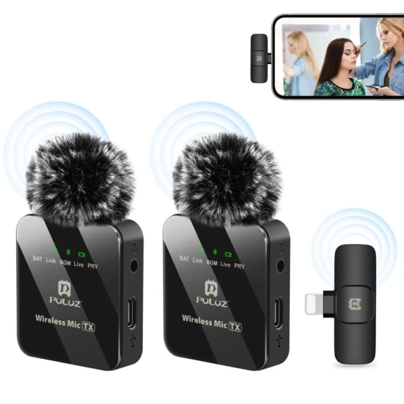 Wireless Lavalier Microphone, PULUZ