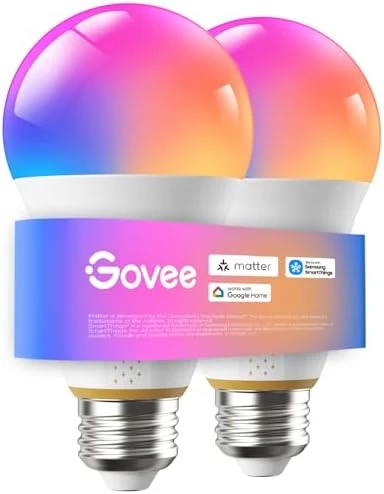 1600 Lumens Smart Light Bulbs 2-Pack — Smart Light Bulb, Govee