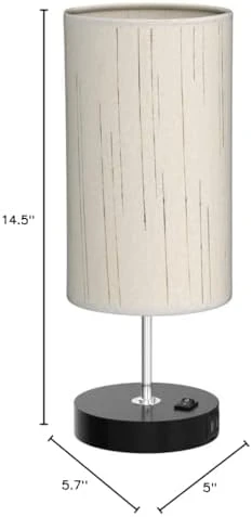 Bedroom Lamp with Smart RGB LED Bulb — Desk Lamp, Peteme