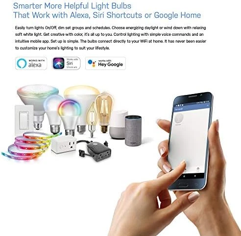 Flame Tip Filament Chandelier LED Smart Light Bulb — Smart Light Bulb, Feit Electric