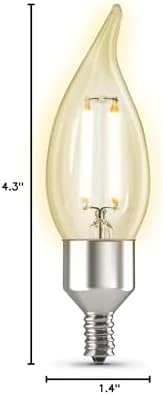 Flame Tip Filament Chandelier LED Smart Light Bulb — Smart Light Bulb, Feit Electric